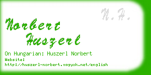 norbert huszerl business card